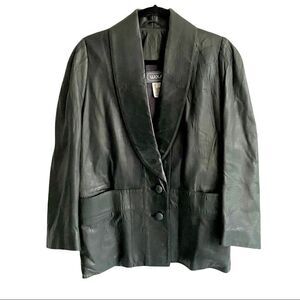WOLFF Vintage Leather Jacket Green L